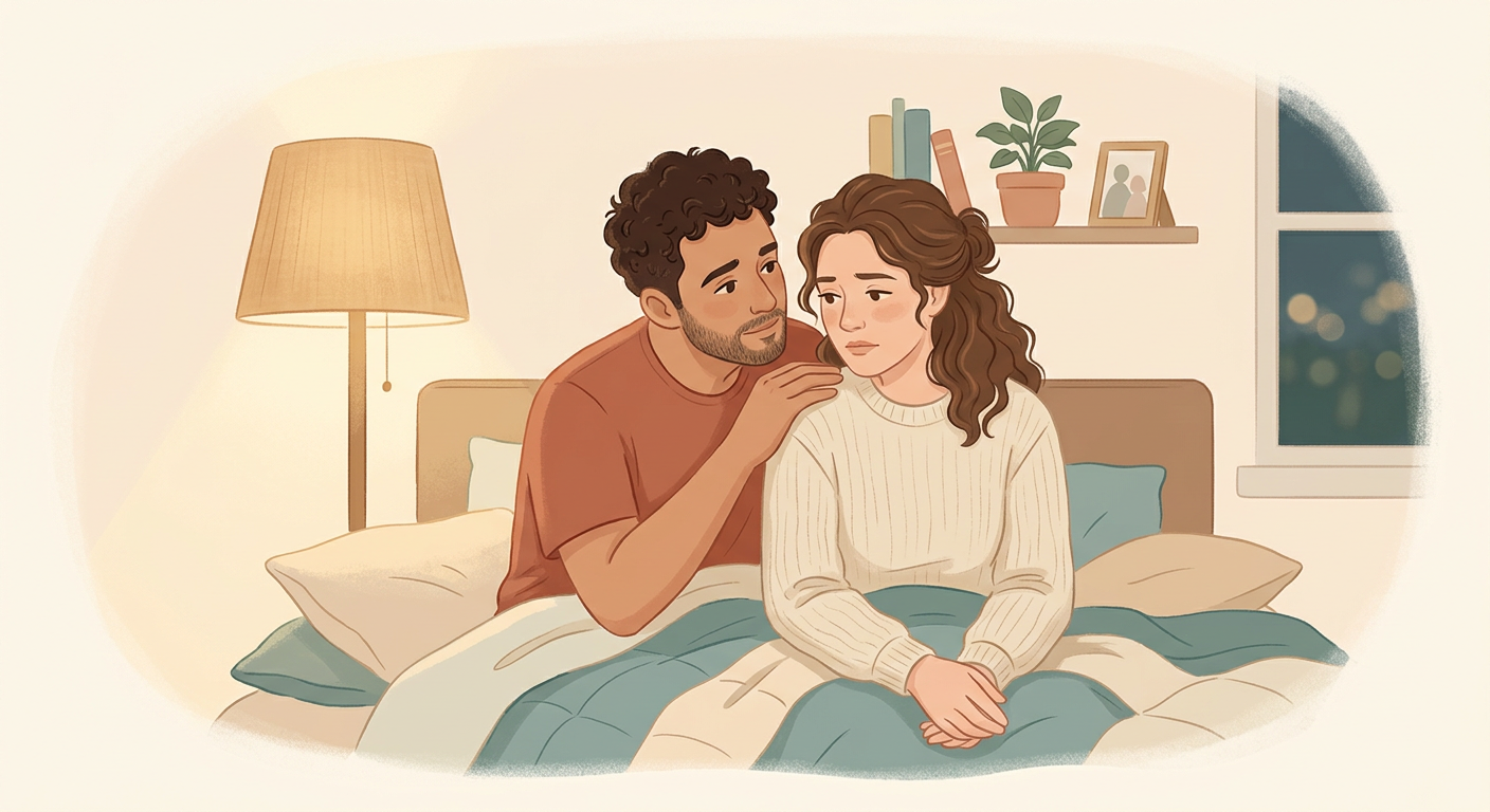 O teu parceiro ou a tua parceira pede para explorar uma nova fantasia sexual que te deixa desconfortável. Tu...