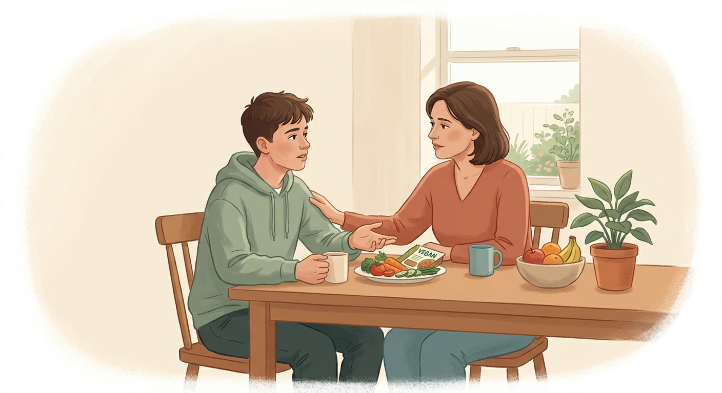 O seu filho de 16 anos diz-lhe que é vegan e exige que toda a família mude a forma de comer.