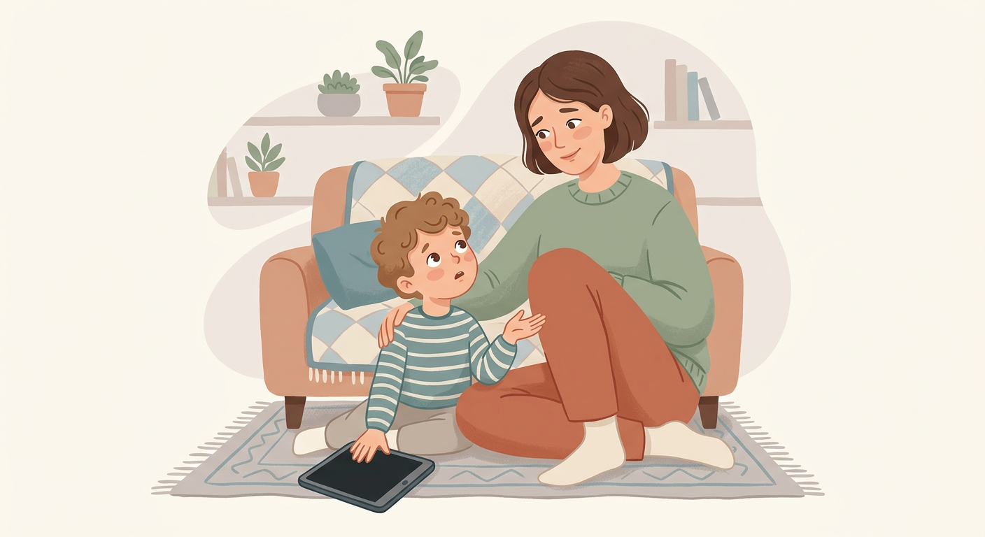 Avevate concordato 30 minuti di tablet. Sono passati 45 minuti e gli chiedi di spegnerlo. "Ancora cinque minuti, per favore". Tu…