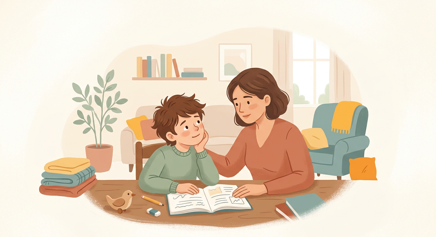 Tu hija de 10 lleva una hora con los deberes sin hacer nada. Te pide ayuda. Tú…