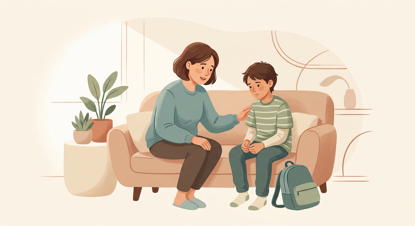 Your 11-year-old comes home from school very quiet and says 'nothing's wrong' when you ask.