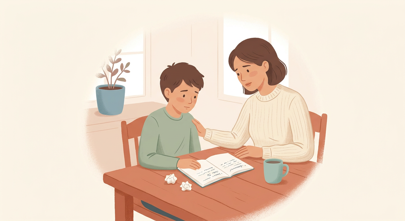 Tu découvres que ton enfant (11 ans) a menti à propos d'une note à l'école. Toi…