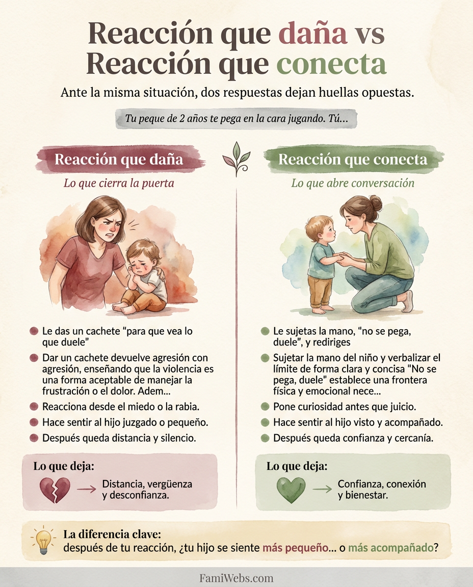 Infografía: Il tuo bambino di 2 anni ti colpisce in faccia mentre gioca. Tu…